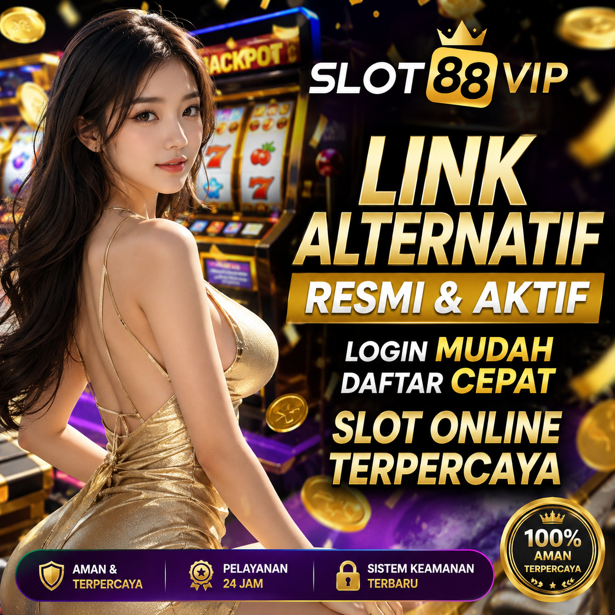 Thumbnail 1 of 3, Poster, SLOT88 VIP Link Alternatif Resmi Login dan Daftar Slot Online Terpercaya designed and sold by SLOT88 VIP.